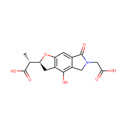 C[C@@H](C(=O)O)[C@@H]1Cc2c(cc3c(c2O)CN(CC(=O)O)C3=O)O1 ZINC000013896081