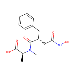 C[C@@H](C(=O)O)N(C)C(=O)[C@@H](CC(=O)NO)Cc1ccccc1 ZINC000026508736