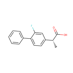 C[C@@H](C(=O)O)c1ccc(-c2ccccc2)c(F)c1 ZINC000000008667