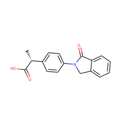 C[C@@H](C(=O)O)c1ccc(N2Cc3ccccc3C2=O)cc1 ZINC000000156823