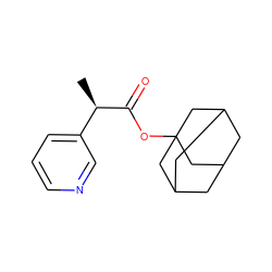 C[C@@H](C(=O)OC12CC3CC(CC(C3)C1)C2)c1cccnc1 ZINC000013743817