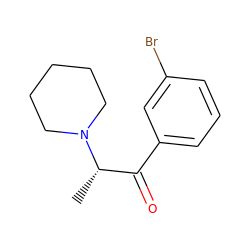 C[C@@H](C(=O)c1cccc(Br)c1)N1CCCCC1 ZINC000045367254