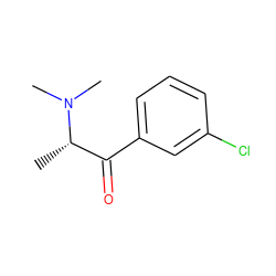 C[C@@H](C(=O)c1cccc(Cl)c1)N(C)C ZINC000037333555