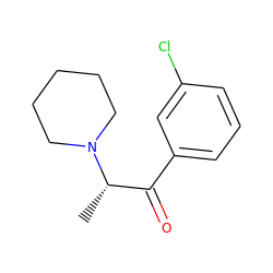 C[C@@H](C(=O)c1cccc(Cl)c1)N1CCCCC1 ZINC000035020085