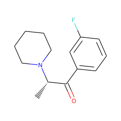 C[C@@H](C(=O)c1cccc(F)c1)N1CCCCC1 ZINC000045365786