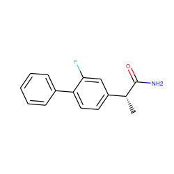 C[C@@H](C(N)=O)c1ccc(-c2ccccc2)c(F)c1 ZINC000013589334