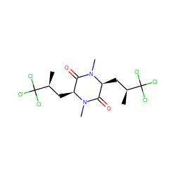 C[C@@H](C[C@H]1C(=O)N(C)[C@@H](C[C@H](C)C(Cl)(Cl)Cl)C(=O)N1C)C(Cl)(Cl)Cl ZINC000139138215