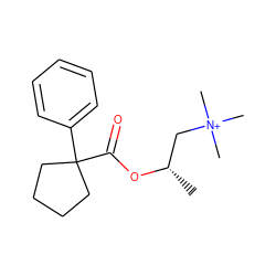 C[C@@H](C[N+](C)(C)C)OC(=O)C1(c2ccccc2)CCCC1 ZINC000000186601