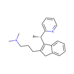 C[C@@H](C1=C(CCCN(C)C)Cc2ccccc21)c1ccccn1 ZINC000013493484