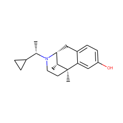 C[C@@H](C1CC1)N1CC[C@]2(C)c3cc(O)ccc3C[C@@H]1[C@H]2C ZINC001772631390