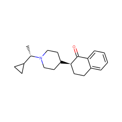 C[C@@H](C1CC1)N1CCC([C@@H]2CCc3ccccc3C2=O)CC1 ZINC000013734276