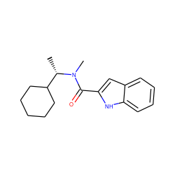 C[C@@H](C1CCCCC1)N(C)C(=O)c1cc2ccccc2[nH]1 ZINC000040847624