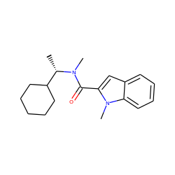 C[C@@H](C1CCCCC1)N(C)C(=O)c1cc2ccccc2n1C ZINC000040380150