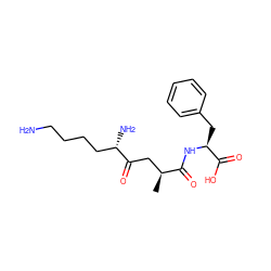 C[C@@H](CC(=O)[C@@H](N)CCCCN)C(=O)N[C@@H](Cc1ccccc1)C(=O)O ZINC000028769833