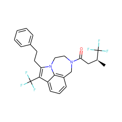 C[C@@H](CC(=O)N1CCn2c(CCc3ccccc3)c(C(F)(F)F)c3cccc(c32)C1)C(F)(F)F ZINC000146248685