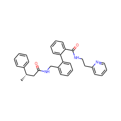 C[C@@H](CC(=O)NCc1ccccc1-c1ccccc1C(=O)NCCc1ccccn1)c1ccccc1 ZINC000013493173