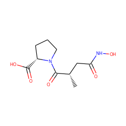 C[C@@H](CC(=O)NO)C(=O)N1CCC[C@H]1C(=O)O ZINC000013826141