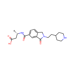 C[C@@H](CC(=O)O)NC(=O)c1ccc2c(c1)C(=O)N(CCC1CCNCC1)C2 ZINC000029569281