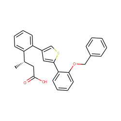 C[C@@H](CC(=O)O)c1ccccc1-c1csc(-c2ccccc2OCc2ccccc2)c1 ZINC000013554040