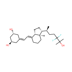 C[C@@H](CCC(F)(F)C(C)(C)O)[C@H]1CC[C@H]2/C(=C/C=C3C[C@@H](O)C[C@H](O)C3)CCC[C@@]21C ZINC000653782729