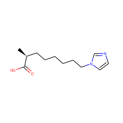 C[C@@H](CCCCCCn1ccnc1)C(=O)O ZINC000036242089