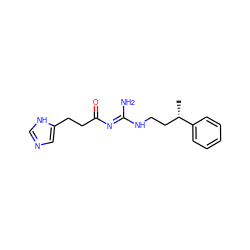 C[C@@H](CCN/C(N)=N/C(=O)CCc1cnc[nH]1)c1ccccc1 ZINC000040846230