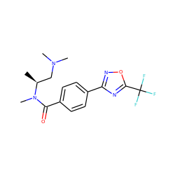 C[C@@H](CN(C)C)N(C)C(=O)c1ccc(-c2noc(C(F)(F)F)n2)cc1 ZINC000142988795