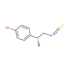 C[C@@H](CN=C=S)c1ccc(O)cc1 ZINC000144041161