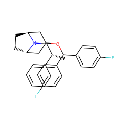 C[C@@H](CN1[C@H]2CC[C@H]1CC(OC(c1ccc(F)cc1)c1ccc(F)cc1)C2)c1ccccc1 ZINC000101483153