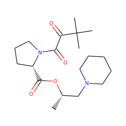 C[C@@H](CN1CCCCC1)OC(=O)[C@@H]1CCCN1C(=O)C(=O)C(C)(C)C ZINC000025967834