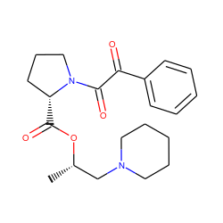 C[C@@H](CN1CCCCC1)OC(=O)[C@@H]1CCCN1C(=O)C(=O)c1ccccc1 ZINC000025967614