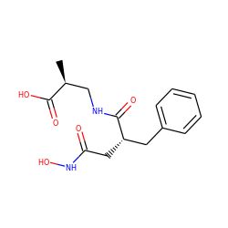 C[C@@H](CNC(=O)[C@@H](CC(=O)NO)Cc1ccccc1)C(=O)O ZINC000001533177