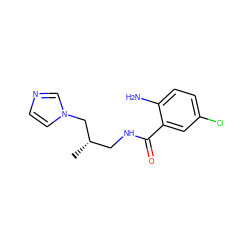 C[C@@H](CNC(=O)c1cc(Cl)ccc1N)Cn1ccnc1 ZINC000026376517