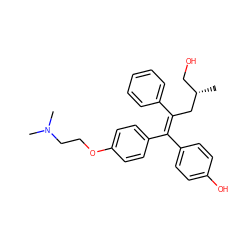 C[C@@H](CO)C/C(=C(\c1ccc(O)cc1)c1ccc(OCCN(C)C)cc1)c1ccccc1 ZINC001772643235