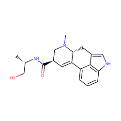 C[C@@H](CO)NC(=O)[C@@H]1C=C2c3cccc4[nH]cc(c34)C[C@H]2N(C)C1 ZINC000053174604