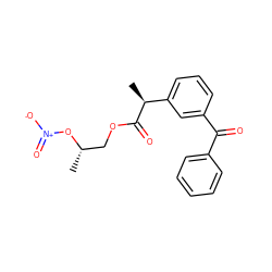 C[C@@H](COC(=O)[C@@H](C)c1cccc(C(=O)c2ccccc2)c1)O[N+](=O)[O-] ZINC000040976569