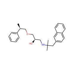 C[C@@H](COC[C@H](O)CNC(C)(C)Cc1ccc2ccccc2c1)c1ccccc1 ZINC000049112621