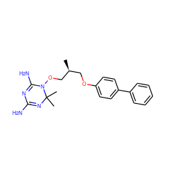 C[C@@H](COc1ccc(-c2ccccc2)cc1)CON1C(N)=NC(N)=NC1(C)C ZINC000045202049