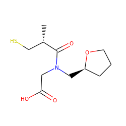 C[C@@H](CS)C(=O)N(CC(=O)O)C[C@@H]1CCCO1 ZINC000027726805