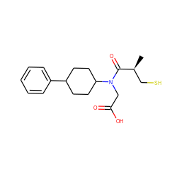 C[C@@H](CS)C(=O)N(CC(=O)O)C1CCC(c2ccccc2)CC1 ZINC000028260421