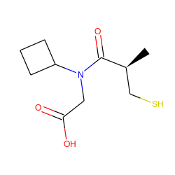 C[C@@H](CS)C(=O)N(CC(=O)O)C1CCC1 ZINC000027730677