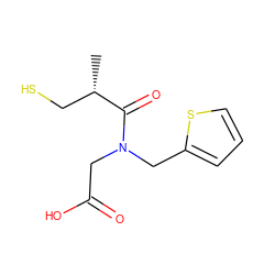 C[C@@H](CS)C(=O)N(CC(=O)O)Cc1cccs1 ZINC000027728353