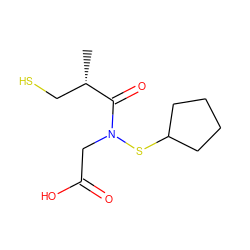 C[C@@H](CS)C(=O)N(CC(=O)O)SC1CCCC1 ZINC000028261823