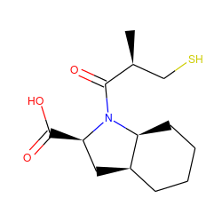 C[C@@H](CS)C(=O)N1[C@H](C(=O)O)C[C@@H]2CCCC[C@@H]21 ZINC000028110287