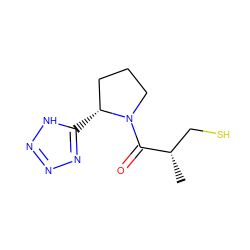 C[C@@H](CS)C(=O)N1CCC[C@H]1c1nnn[nH]1 ZINC000026007818