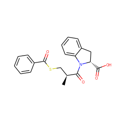 C[C@@H](CSC(=O)c1ccccc1)C(=O)N1c2ccccc2C[C@@H]1C(=O)O ZINC000008652533