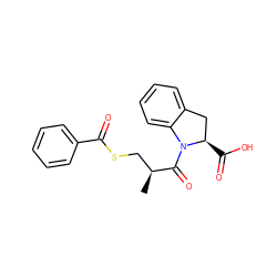 C[C@@H](CSC(=O)c1ccccc1)C(=O)N1c2ccccc2C[C@H]1C(=O)O ZINC000008652534