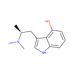 C[C@@H](Cc1c[nH]c2cccc(O)c12)N(C)C ZINC000028526233