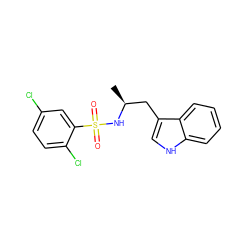 C[C@@H](Cc1c[nH]c2ccccc12)NS(=O)(=O)c1cc(Cl)ccc1Cl ZINC000028820541