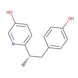 C[C@@H](Cc1ccc(O)cc1)c1ccc(O)cn1 ZINC000043062333